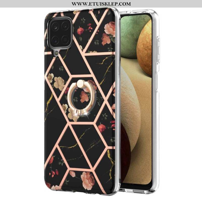 Etui do Samsung Galaxy M12 / A12 Kwiaty Wspornika Pierścieniowego